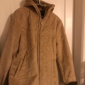 Preowned, OUTBROOK tm suede fur hoodie winter jacket